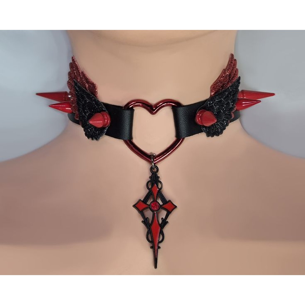 NekoGirl Collars - Vampire handmade foulard - Noir